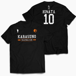【cotton Tshirts👕】Haikyuu Karasuno เสื้อยืดแขนสั้นพิมพ์ลาย Hinata Tsukishima แฟชั่นสําหรับผู้หญิง