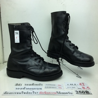 รองเท้าคอมแบท Combat shoes หนังสีดำ สภาพดี ทรงสวย มือสอง คัดเกรด ของนอก เกาหลี