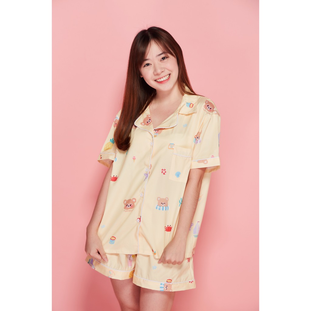 ชุดนอน 9th Collection 'Summer Baby Bear' มี 2 สี Butter(เหลืองพาสเทล), White Pearl(ขาว) - รูปที่ 3
