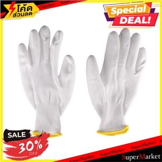 🔥ของแท้!! ถุงมือเคลือบ PU FITT LJ 17136 7 นิ้ว สีขาว ช่างมืออาชีพ PU COATED POLYSESTER GLOVES FITT LJ 17136 7" WHITE อุป