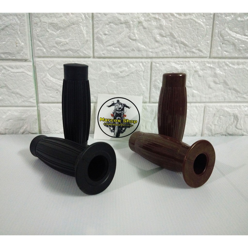 ปลอกแฮนด์วินเทจ ทรงคลาสสิก ทรงอ้วน 2สี ดำ-น้ำตาล ใส่ได้ทุกรุ่น จับนุ่มมือ ปลอกมือ ปลอกแต่ง ปลอกแฮนด์ - รูปที่ 6