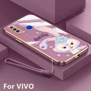 เคส Vivo Y20 Y20S Y20SG Y15 Y12 Y17 V15 Y12S Y12A Y20I Y21 Y21T Y33S Y33T Y50 Y30 Y30I Y66 Y67 V5 V5S V5 Lite Y72 Y52 Y85 V9 Y19 การ์ตูน Electroplated เคสโทรศัพท์ Soft Case