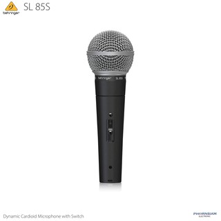 ไมค์สาย BEHRINGER SL85S Dynamic Microphone มีสวิตช์ On/Off เหมาะสำหรับการพูดหรือร้องเพลง