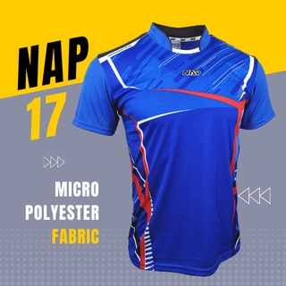 NAP17 เสื้อกีฬา แขนสั้น ผ้าไมโคร ไซส์ M-XXL