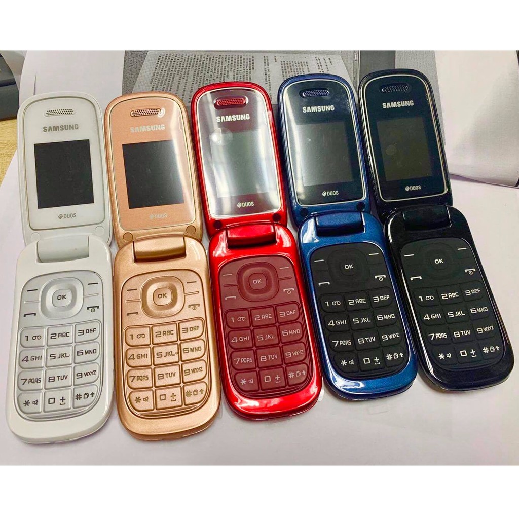 โทรศัพท์มือถือซัมซุง  SAMSUNG GT-E1272 ใหม่ (สีแดง) มือถือฝาพับ ใช้ได้ 2 ซิม ทุกเครื่อข่าย AIS TRUE DTAC MY 3G/4G ปุ่มกด