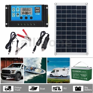 100W Solar Panel Kit 12V Battery Charger 10-100A Optional LCD Controller For Caravan Van Boat
