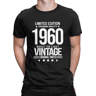 เสื้อยืดคอกลม แขนสั้น ผ้าฝ้าย ลาย 1960 Limited Edition 62Th สไตล์วินเทจ ของขวัญวันเกิด