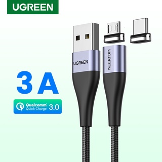 Ugreen สายชาร์จแม่เหล็ก Type C 3A Micro USB สําหรับ Samsung Xiaomi