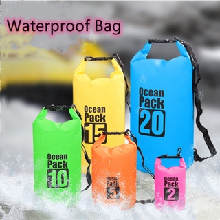 Outdoor Waterproof Bag กระเป๋ากันน้ำ ถุงกันน้ำ ถุงใส่ดำน้ำ กระเป๋า 10L/30L กระเป๋ากันน้ำผ้า  กระเป๋ากันน้ำแบบพกพา กระเป