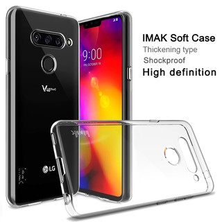 Imak เคสโทรศัพท์มือถืออ่อนนุ่มเคส case LG V40 ช็อกหลักฐานโปร่งใสปก LG V40 ThinQ เคส case ยางทำจากซิลิคอนชัดเจนคริสตัล