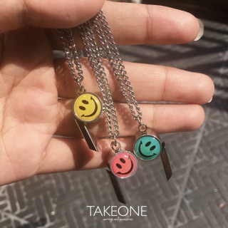 ⛓TAKEONE Handmade 🛠สร้อยคอนกหวีดหน้ายิ้ม (พร้อมส่ง)