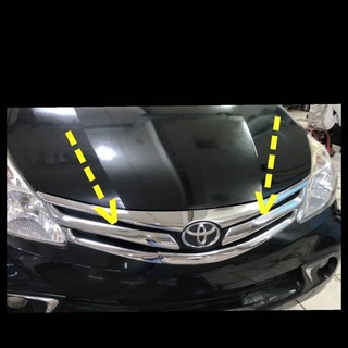 ใหม่ ตะแกรงกระจังหน้ารถยนต์ โครเมี่ยม สีดํา สําหรับ toyota all new Avanza/xenia 2012 2013 2014 2 ชิ้น