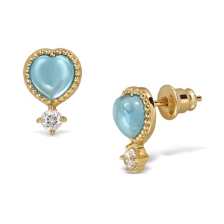 Mizuchol-ต่างหูเสริมดวงความรักสำหรับคนวันเสาร์ Darling พลอย Blue Topaz