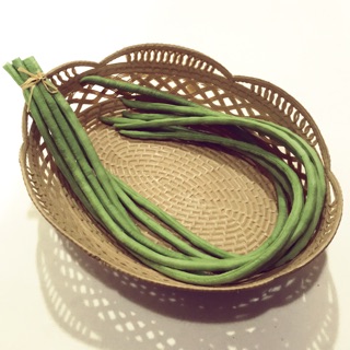 Yardlong beans ผักผลไม้ปลอม ถั่วฝักยาว เหมือนจริง 1 มัด