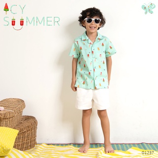 Papillon Boy Premium Twill Summer Shirt - Icy Summer