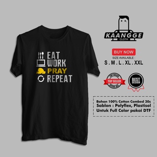 เสื้อเชิ้ต ลาย Eat Work Pray Repeat Distro