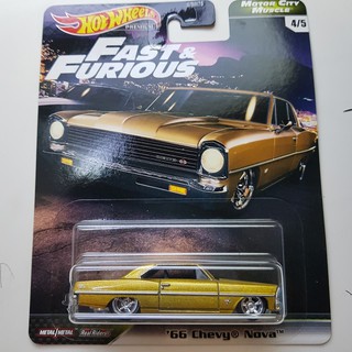 hotwheels Fast &amp; Furious 66 chevy nava ล้อยาง ท้องเหล็ก