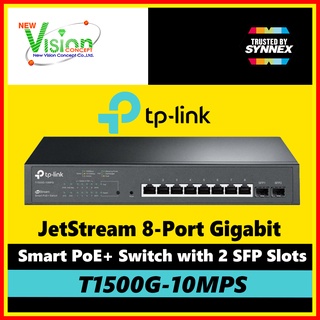 [ BEST SELLER ] TP-Link T1500G-10MPS 8-Port Gigabit Smart PoE+ Switch with 2 SFP Slots By NewVision4U.Net