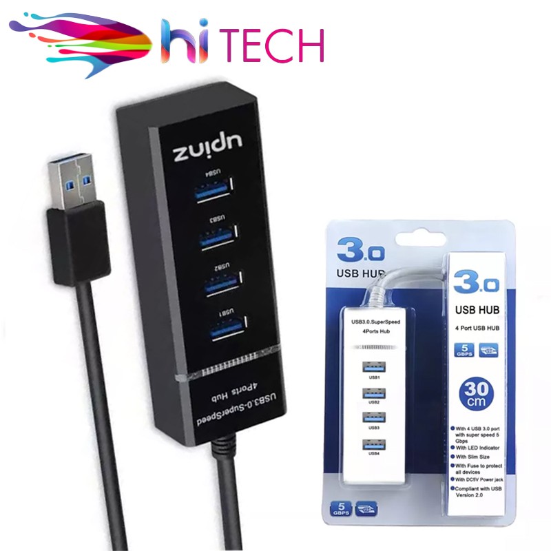 Upinz รุ่น UP303 USB HUB 3.0 High Speed 4 Port ชาร์จและโอนถ่ายข้อมูลได้รวดเร็วทันใจ ของแท้ รับประกัน
