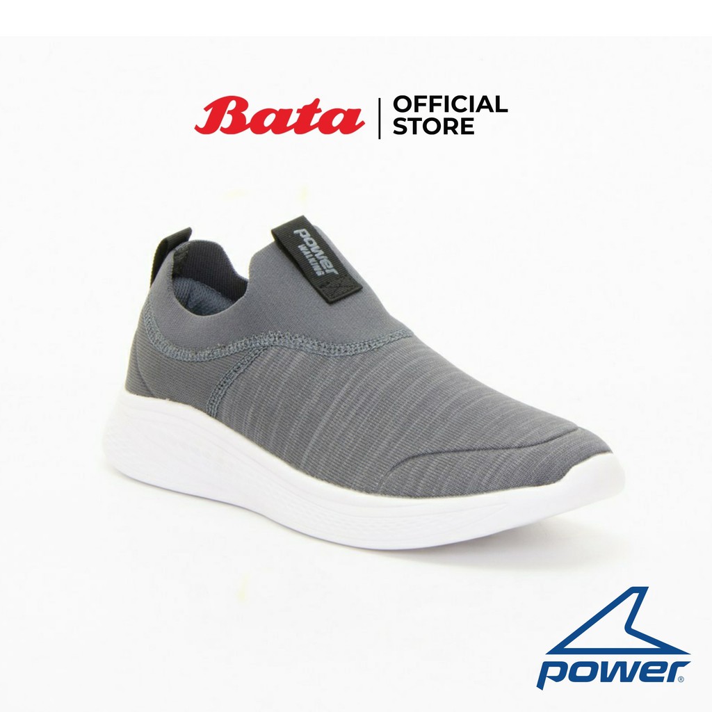 Bata Power Men's Sport Walking Shoes รองเท้าผ้าใบสนีคเคอร์สำหรับเดินของผู้ชาย รุ่น Breeze Torus สีเทา 8182643