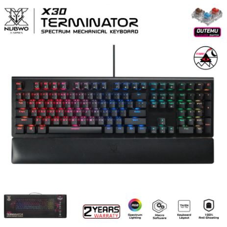 Nubwo X30 Full RGB Terminator Spectrum Mechanical Keyboard RGB Macro