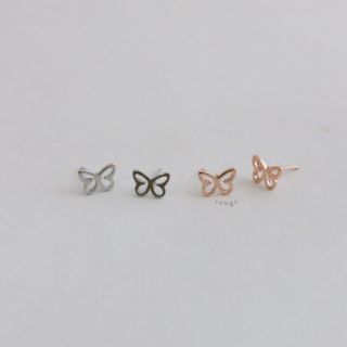 [พร้อมส่ง] (มีโค้ดลดทั้งร้าน) ต่างหูผีเสื้อ Hollow Butterfly 🦋 รุ่นนี้ Nickel Free 💗 บริการห่อของขวัญฟรี