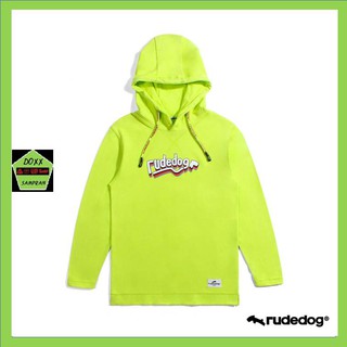 Rudedog เสื้อแขนยาวชาย มีฮู๊ด รุ่น Triple line สีเลมอน
