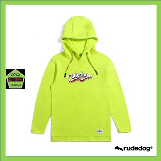 Rudedog เสื้อแขนยาวชาย มีฮู๊ด รุ่น Triple line สีเลมอน