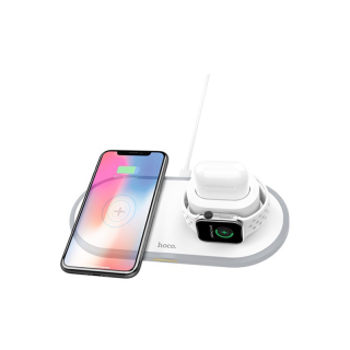 Hoco CW33, CW21 แท่นชาร์จไร้สาย 3 in 1 สำหรับ iPhone 12 Pro Max ขึ้นไป ชาร์จ airpods Pro, IWatch