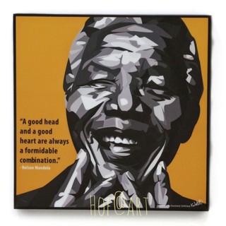 Nelson Mandela เนลสัน แมนเดลา อดีตประธานาธิบดี แอฟริกาใต้ รูปภาพ​ติด​ผนัง ​pop​ art กรอบรูป แต่งบ้าน ของขวัญ ของสะสม