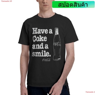 Yameela 10 โคคา โคลา Fashion เสื้อยืดเก๋ๆ Coca-Cola Coke And A Smile Vintage Faded Graphic T-Shirt Tshirt Men เสื้อยืดชา