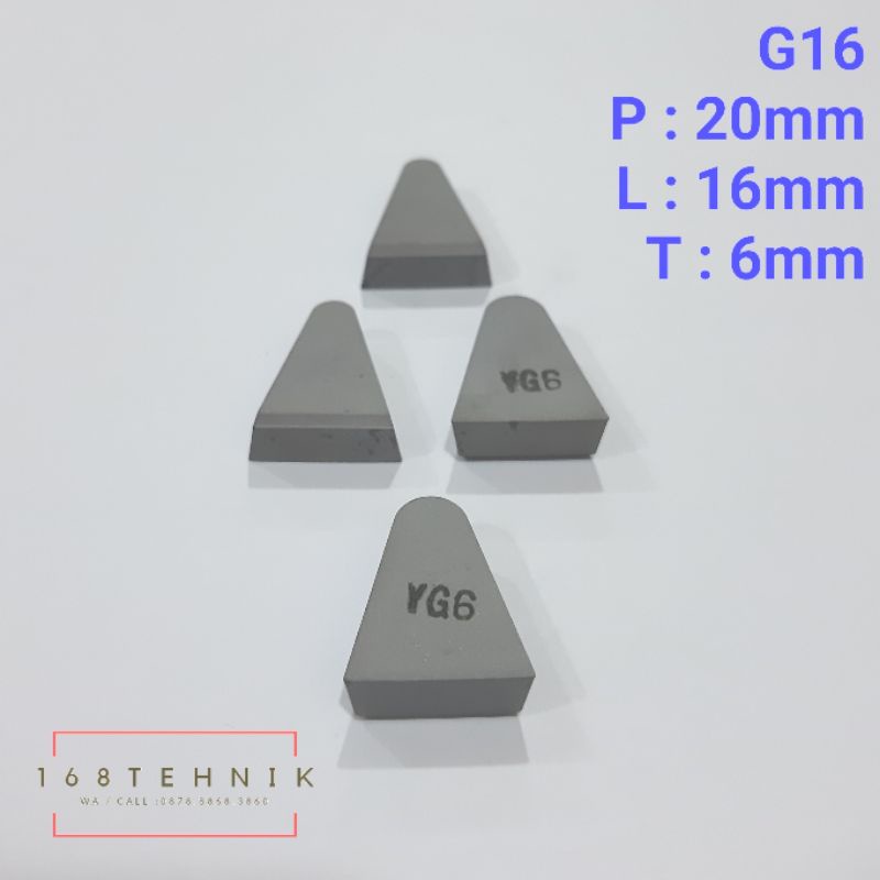 MATA WIDIA G16 CEMENTED CARBIDE TIP YG6 G16 RETAIL LATHE BIT / YG-6 G16 / ดอกคาร์ไบด์วิเดีย / สิ่วทั