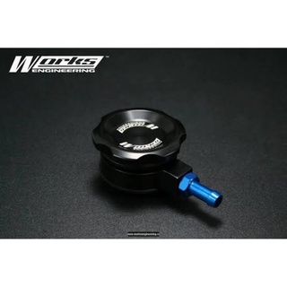 works engineering racing oil cap ฝาปิดน้ำมันเครื่อง แบบมีรูใส่ท่อระบายแรงดันไอน้ำมันเครื่องยนต์