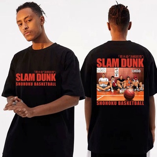 เสื้อผ้าผชเสื้อยืดลําลอง ผ้าฝ้าย แขนสั้น คอกลม พิมพ์ลายอนิเมะ Slam Dunk สไตล์ฮิปฮอป ฮาราจูกุ คุณภาพสูง แฟชั่นฤดูร้อน สํา