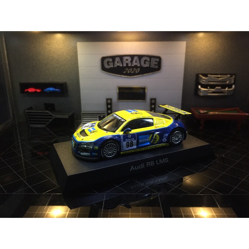 โมเดลรถยนต์ รถโมเดล Audi R8 LMS car model Kyosho 1:64