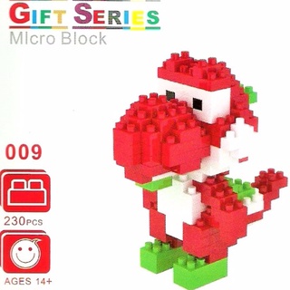 ตัวต่อ LNO HAAR นาโน ไมโคร บล็อก Red Yosshi Mario Dinosaur โยชิ ไดโนเสาร์ มาริโอ้ สีแดง จัดจำหน่ายโดย HAAR Distribute...