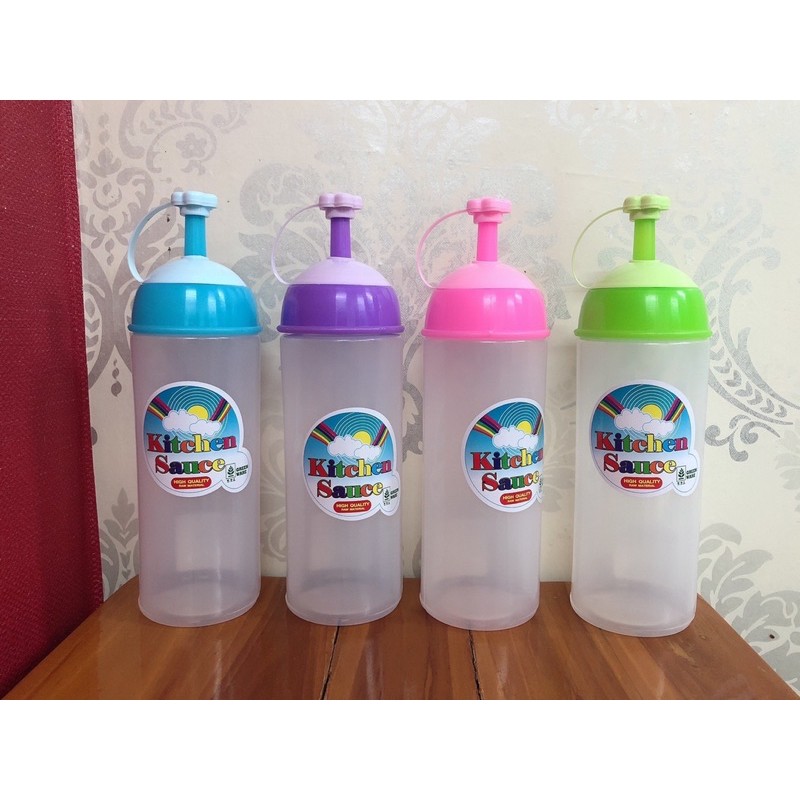 ขวดคัทซอส ขวดบีบซอส 380ml. (คละแบบ คละสี)