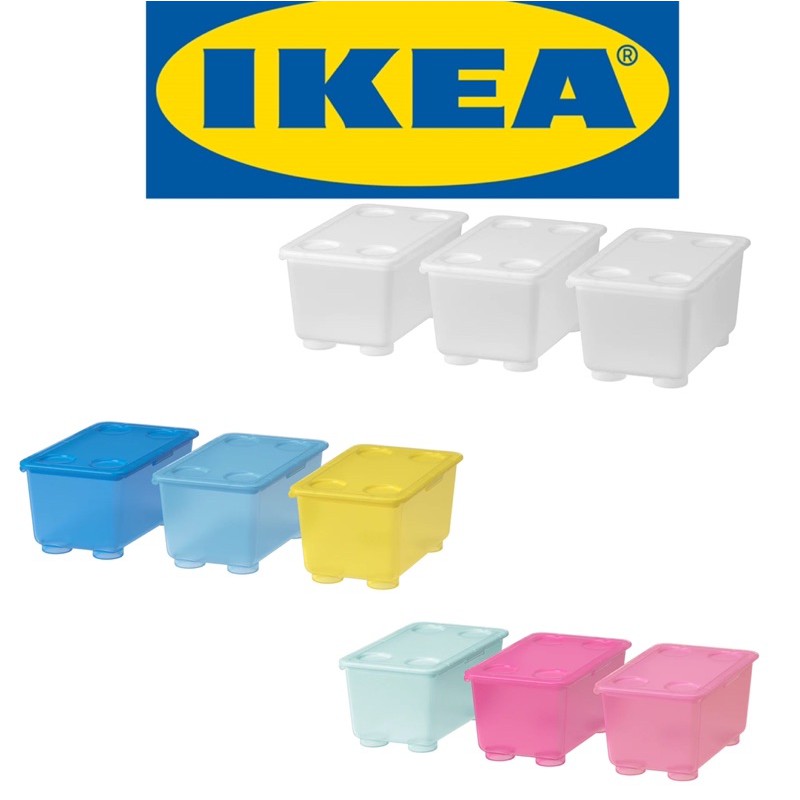 Ikea - กล่องใส่ของมีฝาปิด ขนาด 17*10 ซม. แบ่งขาย