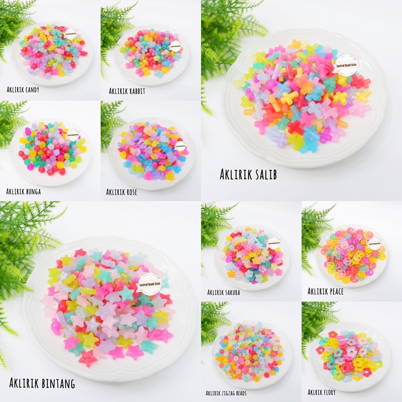 (50กรัม) MIXED BEADS / SHAPE BEADS / CANDY BEADS / ACRYLIC BEADS
