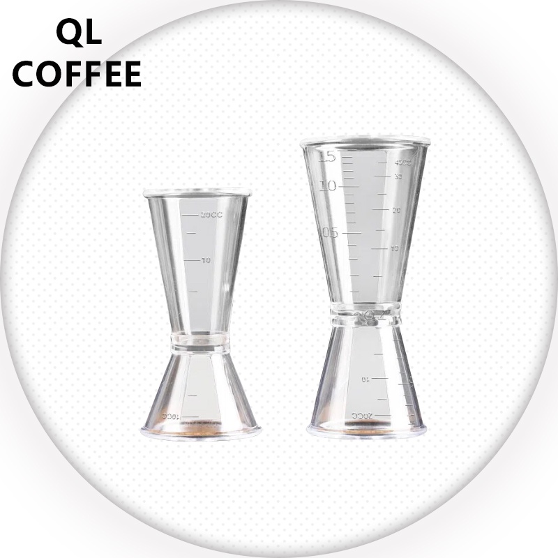 จิ๊กเกอร์ สแตนเลส และ พลาสติก ถ้วยตวง2ด้าน แก้วชง มีสเกล Jigger