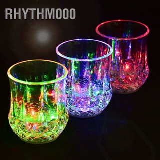 Rhythm000 แก้วน้ํามีไฟ Led เปลี่ยนสีได้แบบอัตโนมัติสําหรับปาร์ตี้