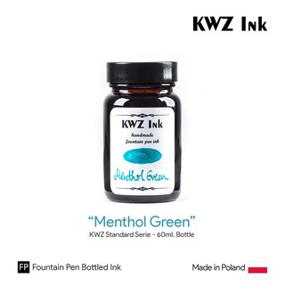 KWZ "Menthol Green" Standard Ink 60ml Bottle - หมึกปากกาหมึกซึมคาวูเซต สีฟ้าอมเขียว ขวดขนาด 60 มล.