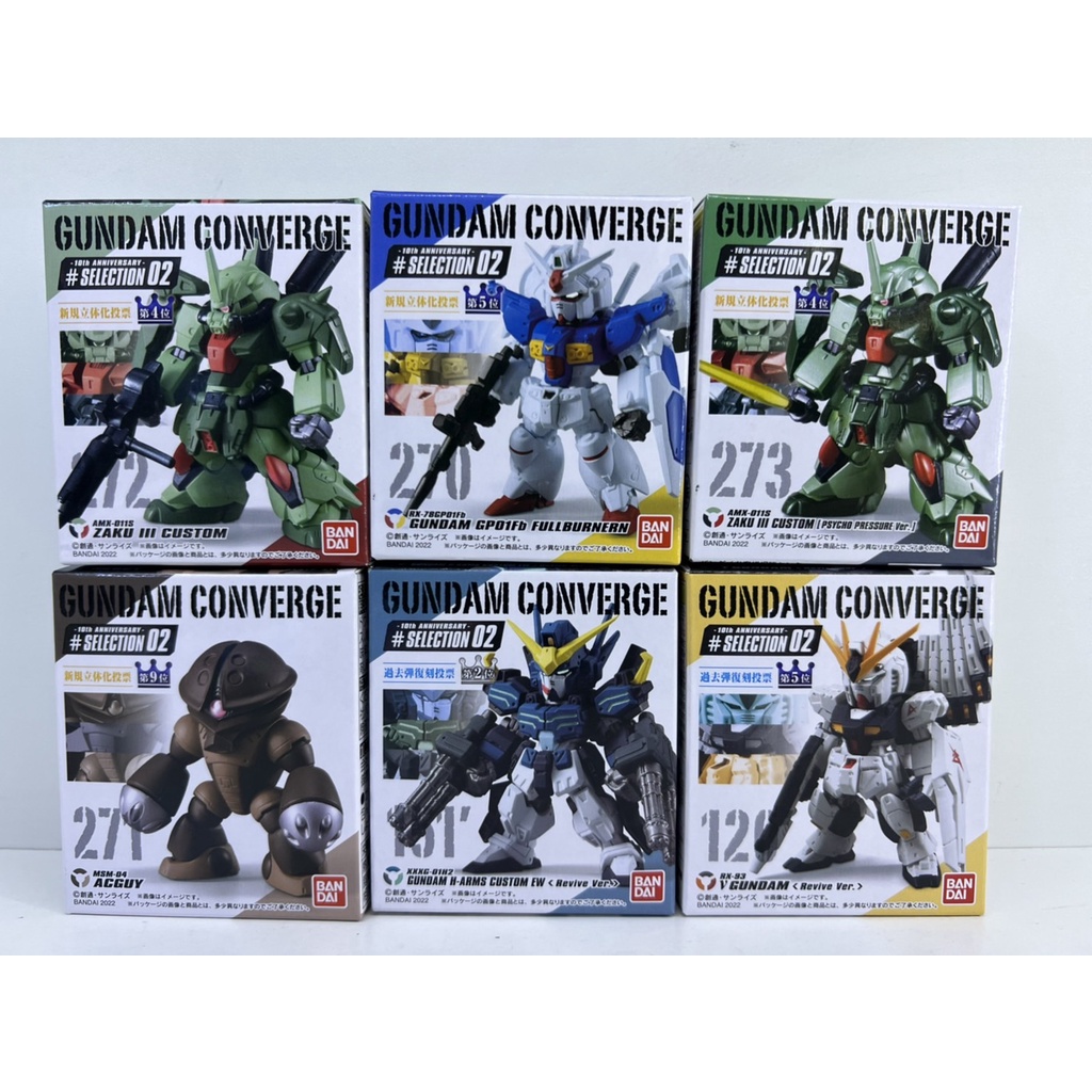 โมเดลฟิกเกอร์ของเเท้ กันดั้ม Gundam converge FW GUNDAM-10 TH Anniversary 02 -Special Selection-รุ่นใหม่ล่าสุด