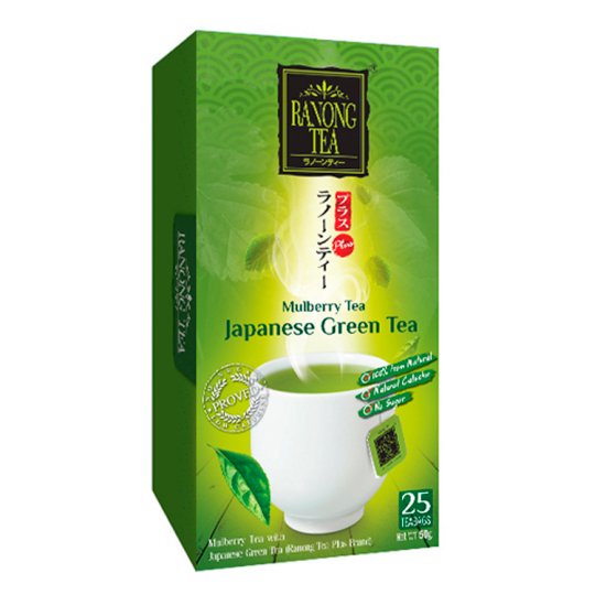 ราคาพิเศษ!! เรนอง ที พลัส ชาใบหม่อนผสมชาเขียว ชนิดซอง 2กรัม x 25 ซอง Ranong Tea Plus Mulberry Tea with Green Tea Bag 2g