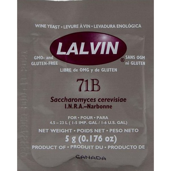 ✻ยีสต์หมักไวน์ ทำไวน์ LALVIN 71B/ 71B-1122 EC-1118 K1V-1116