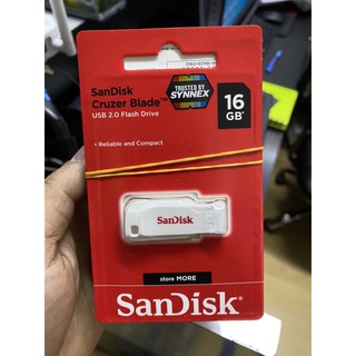 แฟลชไดร์ฟ Sandisk Cruzer Blade 16GB (SDCZ50)สีดำ  ของแท้ประกันศูนย์ SYNNEX