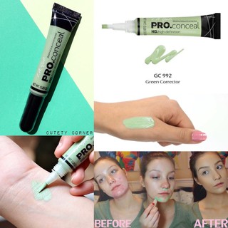 L.A. Girl Pro Conceal HD.high Definition Concealer - GC992 Green Corrector คอร์เรคเตอร์สีเขียว