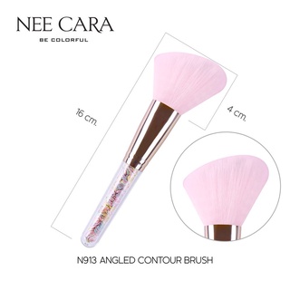 NEE CARA HEART BRUSH นีคาร่า ANGLED CONTOUR BRUSH แปรงแต่งหน้า สำหรับปัดแก้ม แบบหัวตัด ด้ามรูปหัวใจ #N913