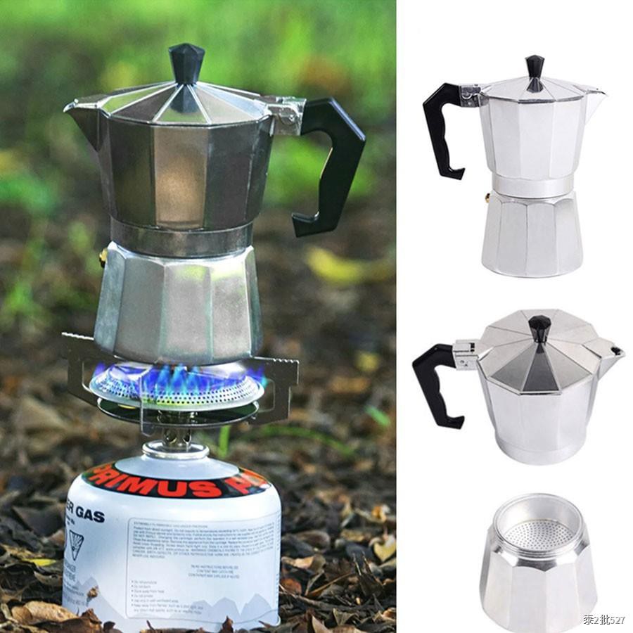 ☕กาต้มกาแฟ หม้อต้มกาแฟ กาชงกาแฟ 150ml/300ml หม้อต้มกาแฟแบบแรงดัน เครื่องชงกาแฟอลูมิเนียม กาต้มกาแฟสดแบบพกพา MOKA POT