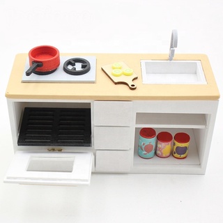 [ประกอบเอง]Mini Furniture Series ลิตเติ้ลเฟอร์นิเจอร์ สเกล 1:18 ชุด Set เคาน์เตอร์ครัว มี 2 แบบ #diyminiatures